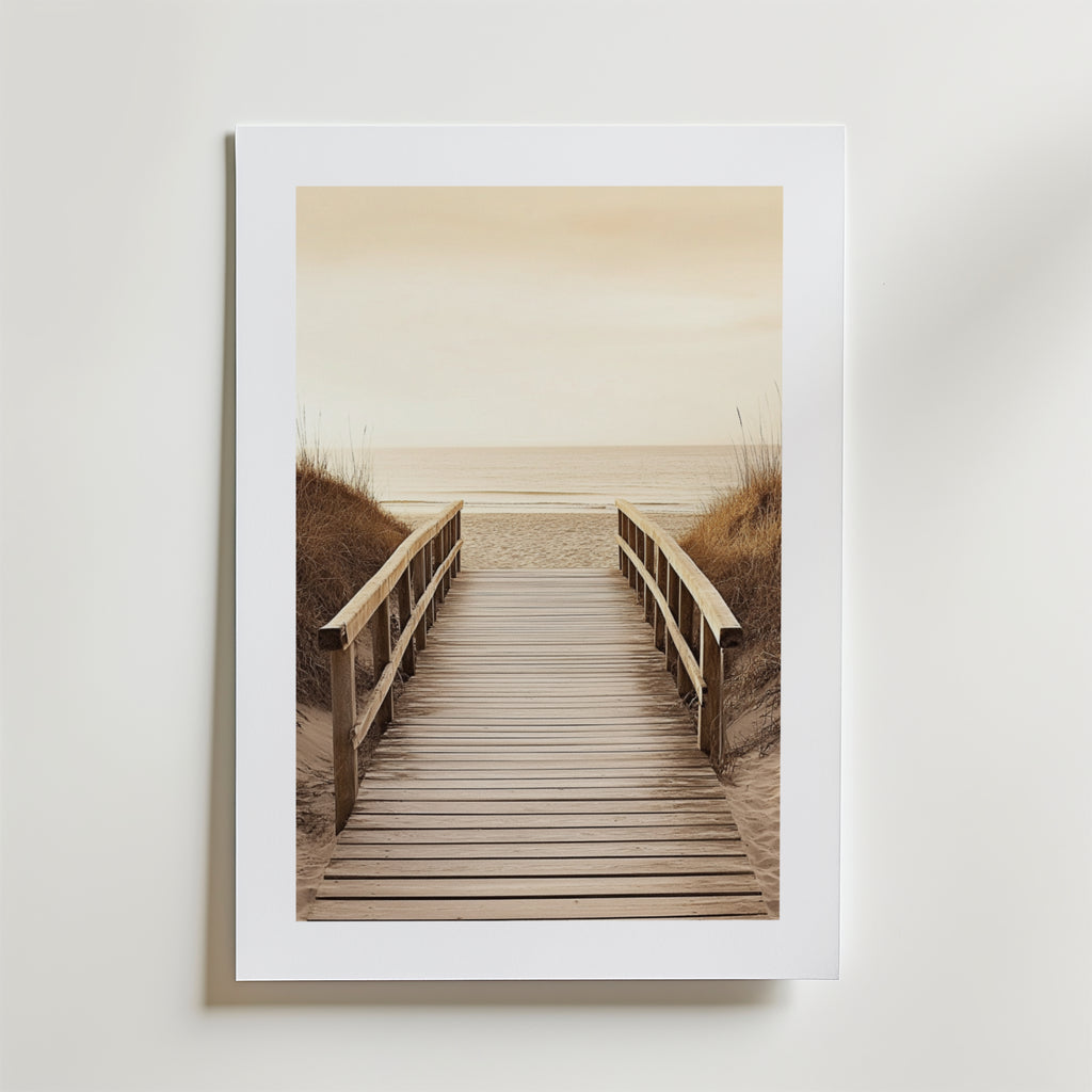 Beach Path Poster – modern konst och stilren konsttryck för hemmet hos Bozetto