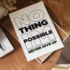 Nothing Is Impossible poster i olika storlekar – köp enkelt hos Bozetto i hög kvalitet