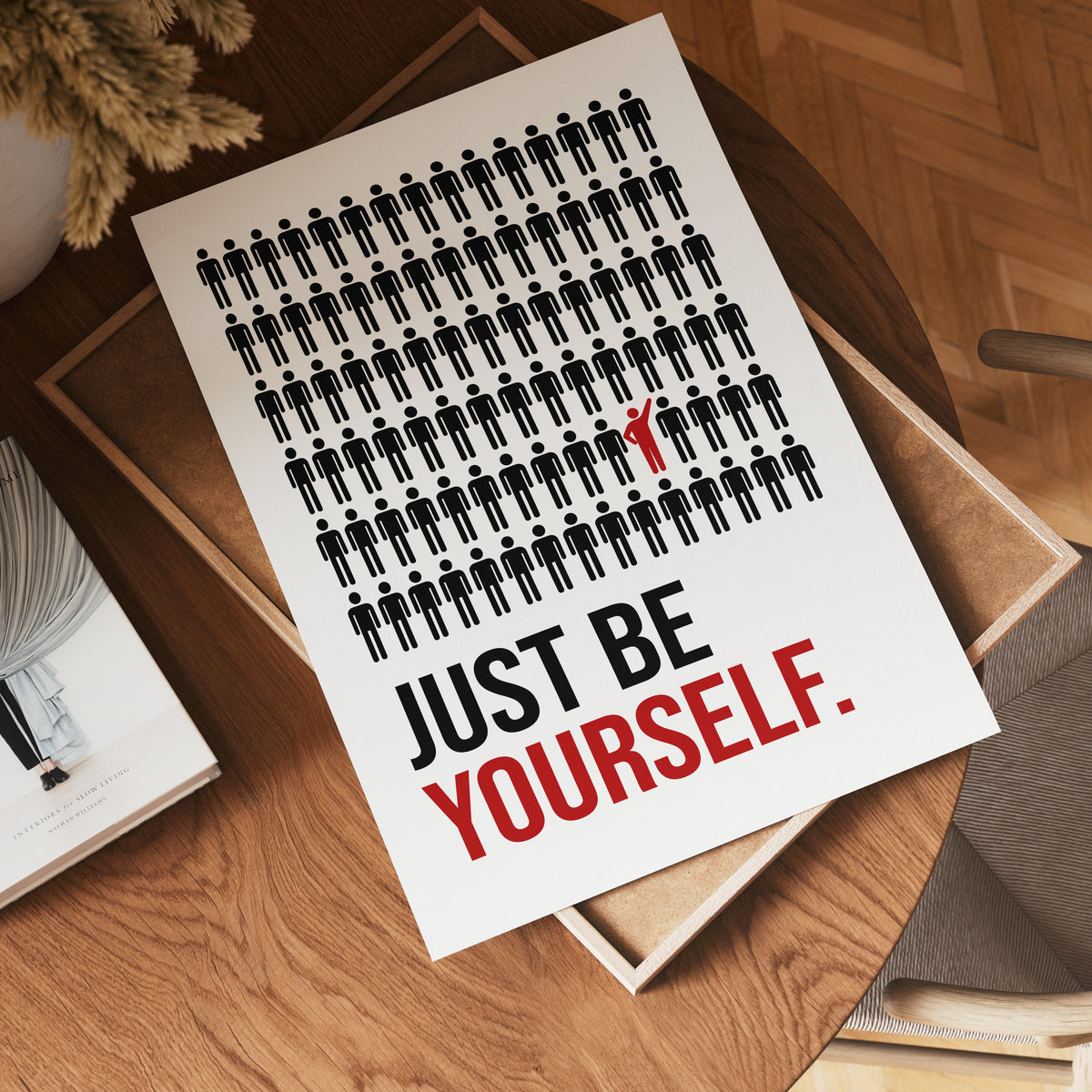Just Be Yourself poster i olika storlekar – köp enkelt hos Bozetto i hög kvalitet