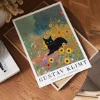 Gustav Klimt Garden Cat – affisch med stilfullt motiv från Bozetto i hög kvalitet