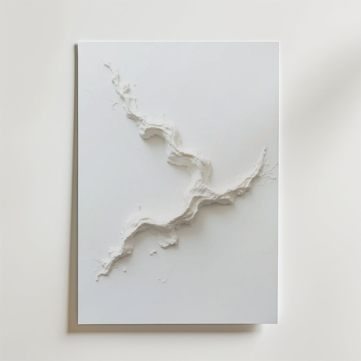 Abstract White Movement – stilfullt konsttryck från Bozetto, tryckt på matt finpapper