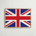 United Kingdom National Flag Poster i ekram – inramad konsttryck för stilren inredning hos Bozetto