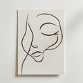 Dreamy Line Art Face – stilfullt konsttryck från Bozetto, tryckt på matt finpapper