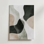 Abstract Green Shapes No.3 – stilfullt konsttryck från Bozetto, tryckt på matt finpapper