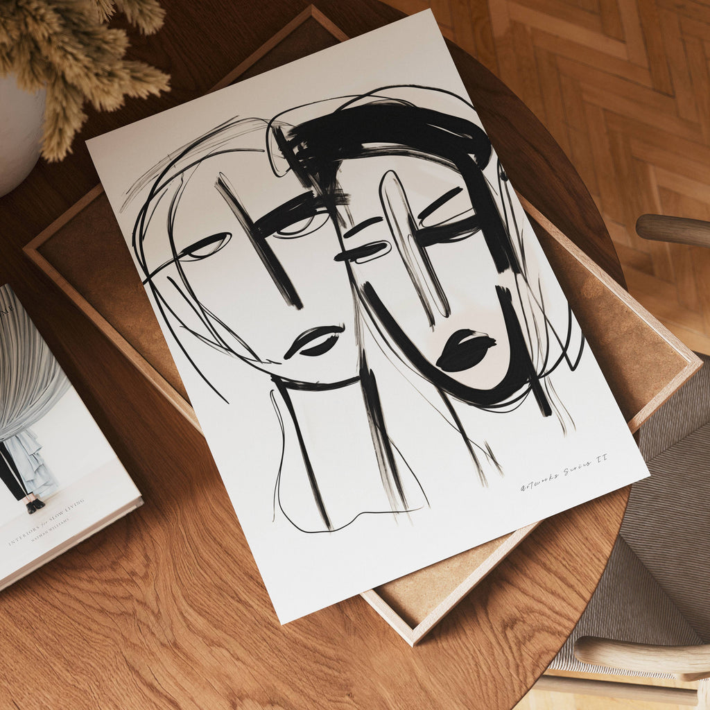 Two Souls in Silence poster visad rakt fram – Bozetto affisch i hög tryckkvalitet