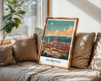 Florence Beneath The Moon poster visualiserad på vägg – från Bozetto i hög kvalitet