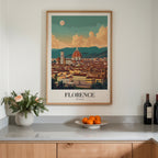 Florence Beneath The Moon – affisch med stilfullt motiv från Bozetto i hög kvalitet