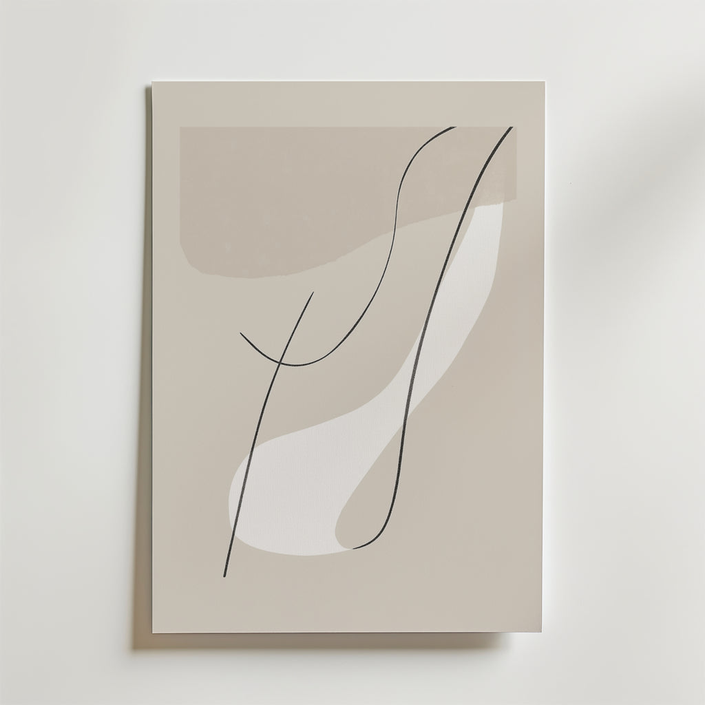 Abstract Lines No.2 – stilfullt konsttryck från Bozetto, tryckt på matt finpapper