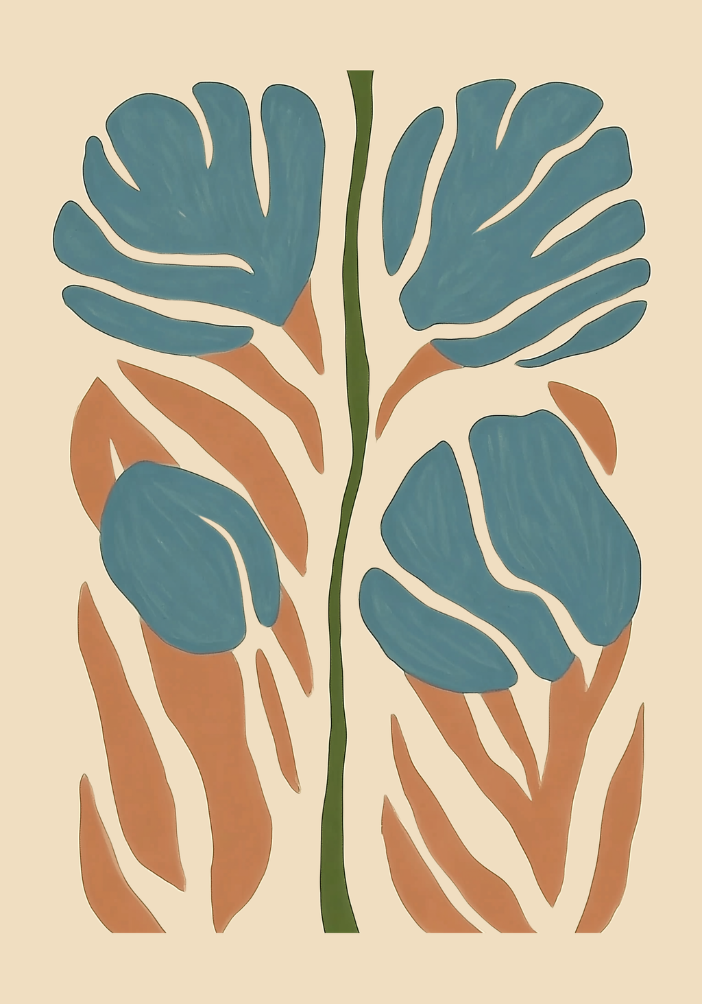 Abstract botanical – affisch med snyggt motiv, köp enkelt hos Bozetto i flera storlekar