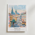 Prague Old Town View – stilfullt konsttryck från Bozetto, tryckt på matt finpapper