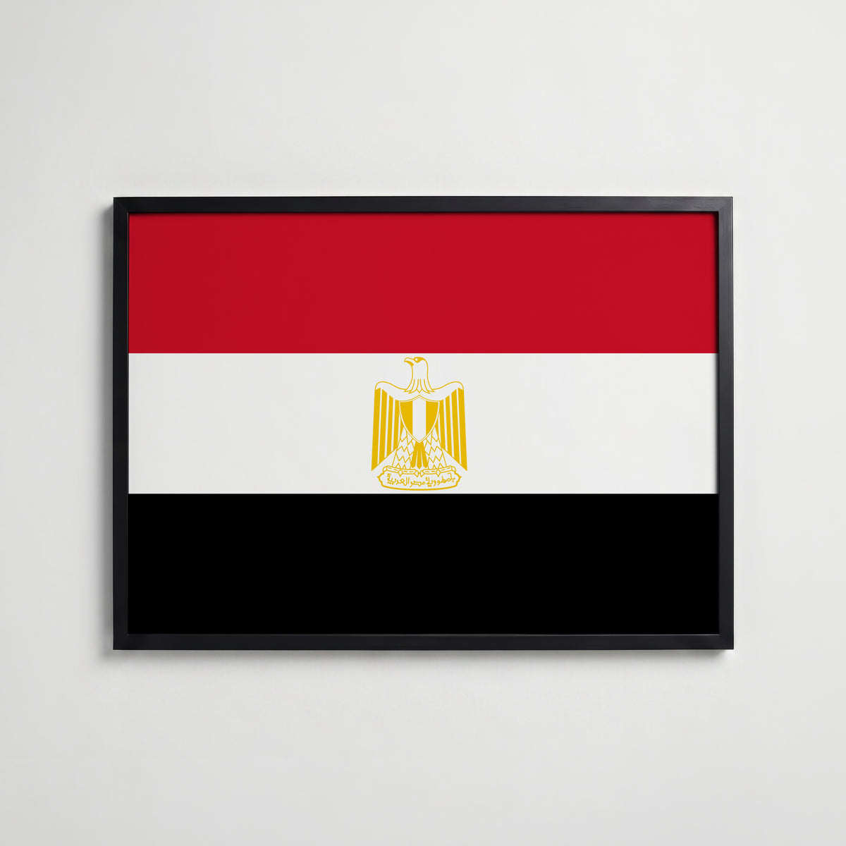 Egypt National Flag Poster i svart ram – stilren konsttryck som väggdekor från Bozetto