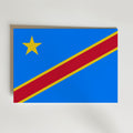 DR Congo National Flag Poster – modern konst och stilren konsttryck för hemmet hos Bozetto