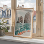 Capri Sea Voyage poster visad rakt fram – Bozetto affisch i hög tryckkvalitet i hög tryckkvalitet
