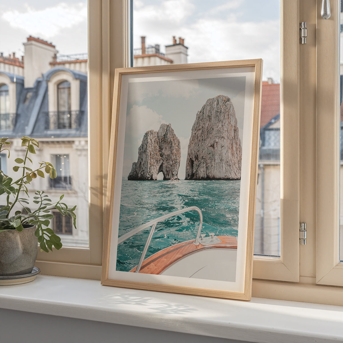 Capri Sea Voyage poster visad rakt fram – Bozetto affisch i hög tryckkvalitet i hög tryckkvalitet