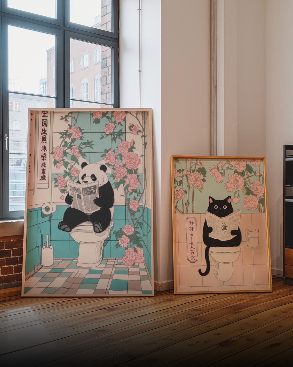 Bundle 2-pack Midnight Bathroom Society – kuraterad postercollection som lyfter hemmet hos Bozetto