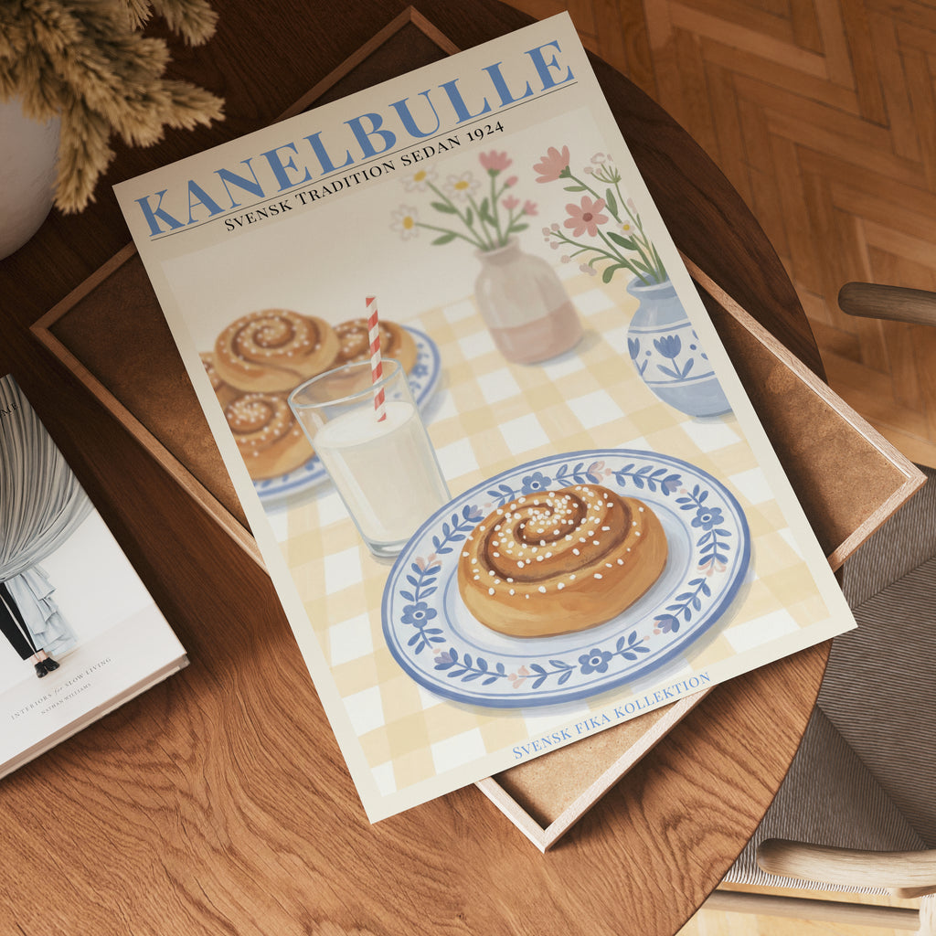 Kanelbulle – Bozetto poster i hög kvalitet, perfekt för varje rum i hemmet i hög tryckkvalitet