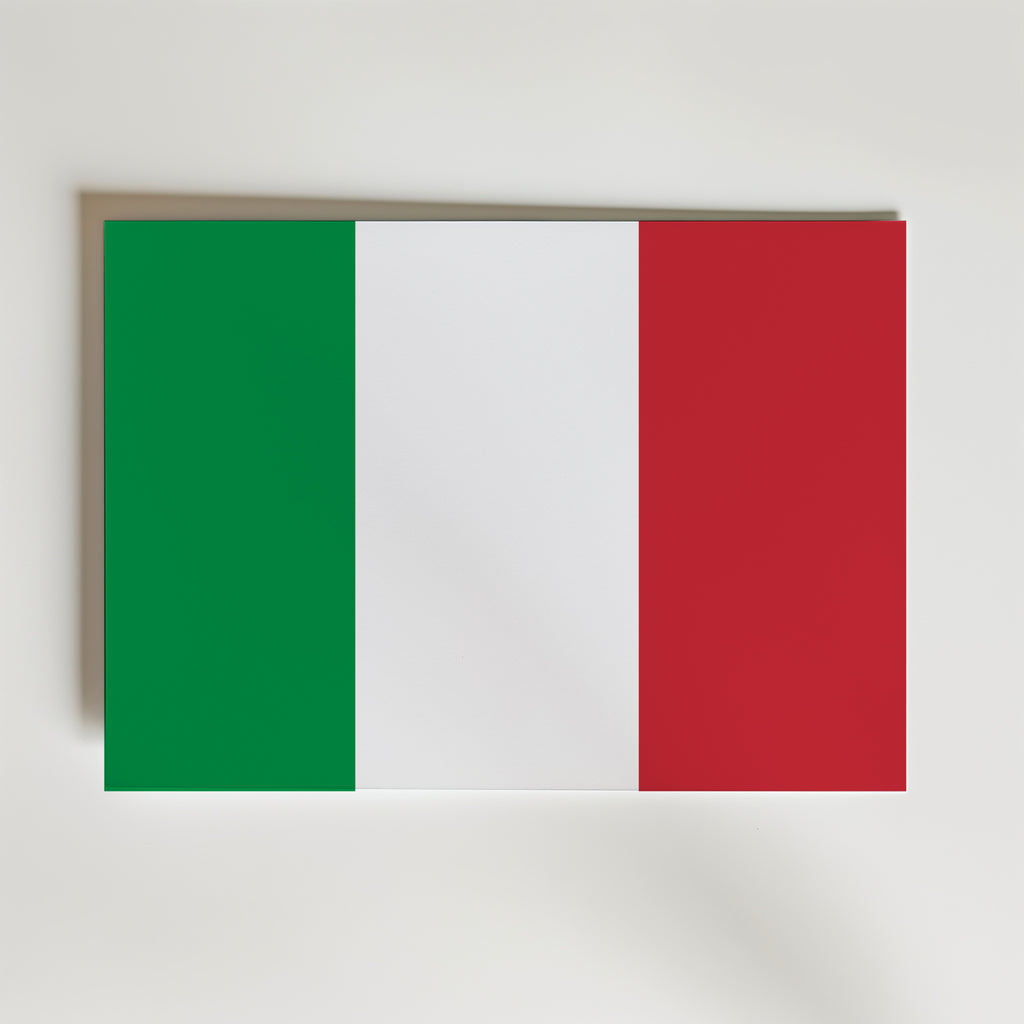 Italy National Flag Poster – modern konst och stilren konsttryck för hemmet hos Bozetto