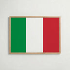 Italy National Flag Poster i ekram – inramad konsttryck för stilren inredning hos Bozetto