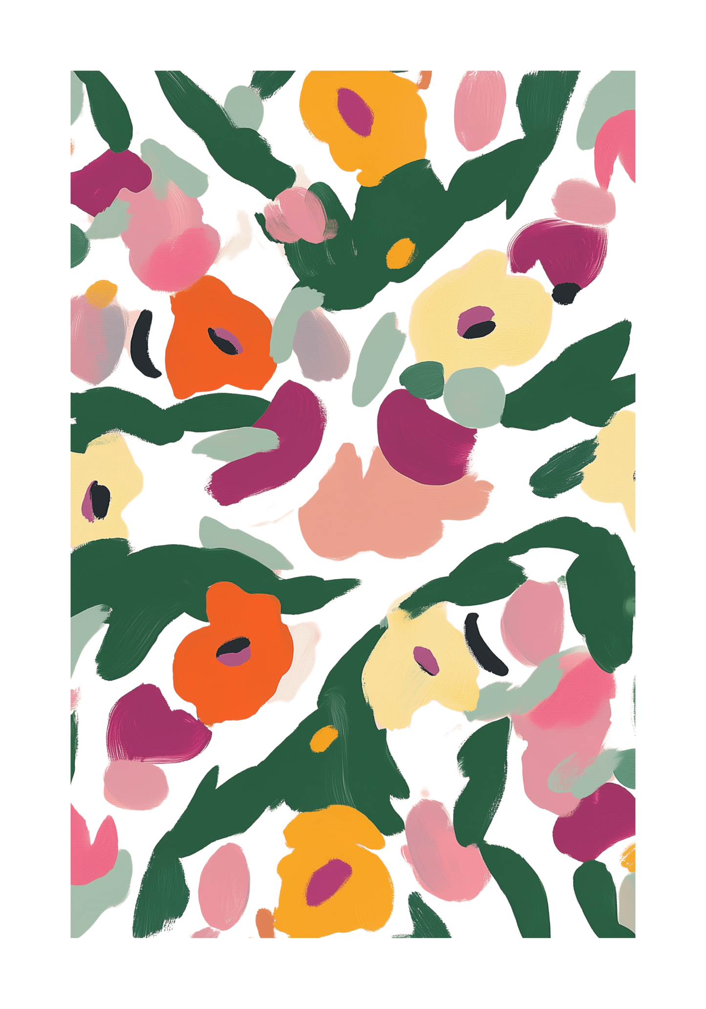 Bold Abstract floral Poster