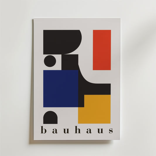 Bauhaus Geometric Shapes Poster