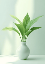 Lily Plant In Vase – affisch med snyggt motiv, köp enkelt hos Bozetto i flera storlekar