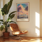 Mockup av Golden Hour Over Manila affisch på vägg – köp enkelt hos Bozetto i hög kvalitet