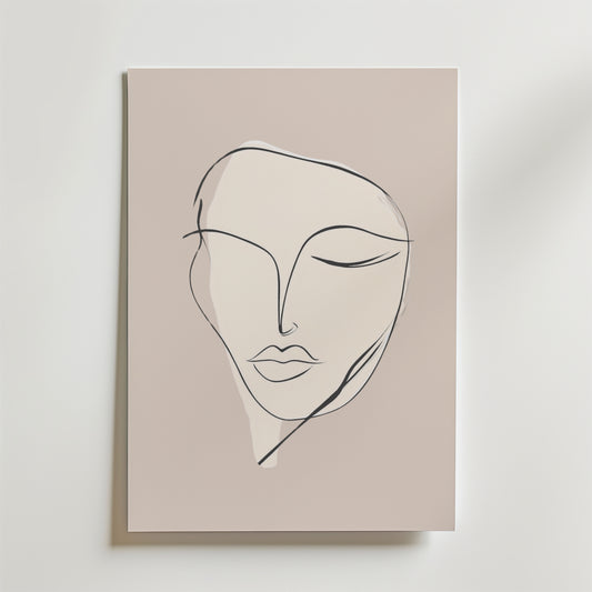 Serenity Line Face Poster