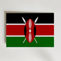 Kenya National Flag Poster – modern konst och stilren konsttryck för hemmet hos Bozetto
