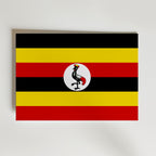Uganda National Flag Poster – modern konst och stilren konsttryck för hemmet hos Bozetto