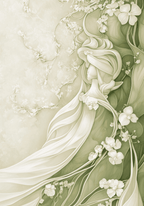 Abstract Blossom Grace poster visad rakt fram – Bozetto affisch i hög tryckkvalitet