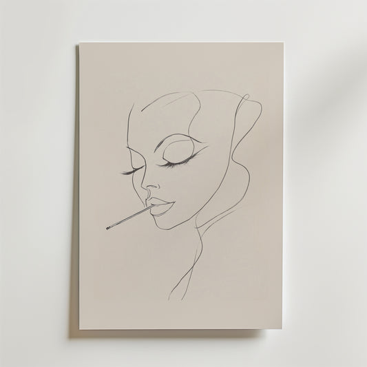 Vintage Femme Smoking Poster