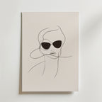 Chic Vibes Line Art – stilfullt konsttryck från Bozetto, tryckt på matt finpapper