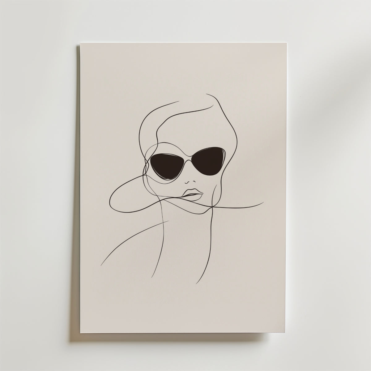 Chic Vibes Line Art – stilfullt konsttryck från Bozetto, tryckt på matt finpapper