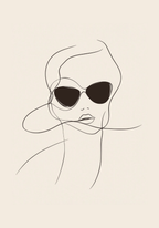 Chic Vibes Line Art – affisch med snyggt motiv, köp enkelt hos Bozetto i flera storlekar