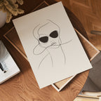 Chic Vibes Line Art poster visad rakt fram – Bozetto affisch i hög tryckkvalitet