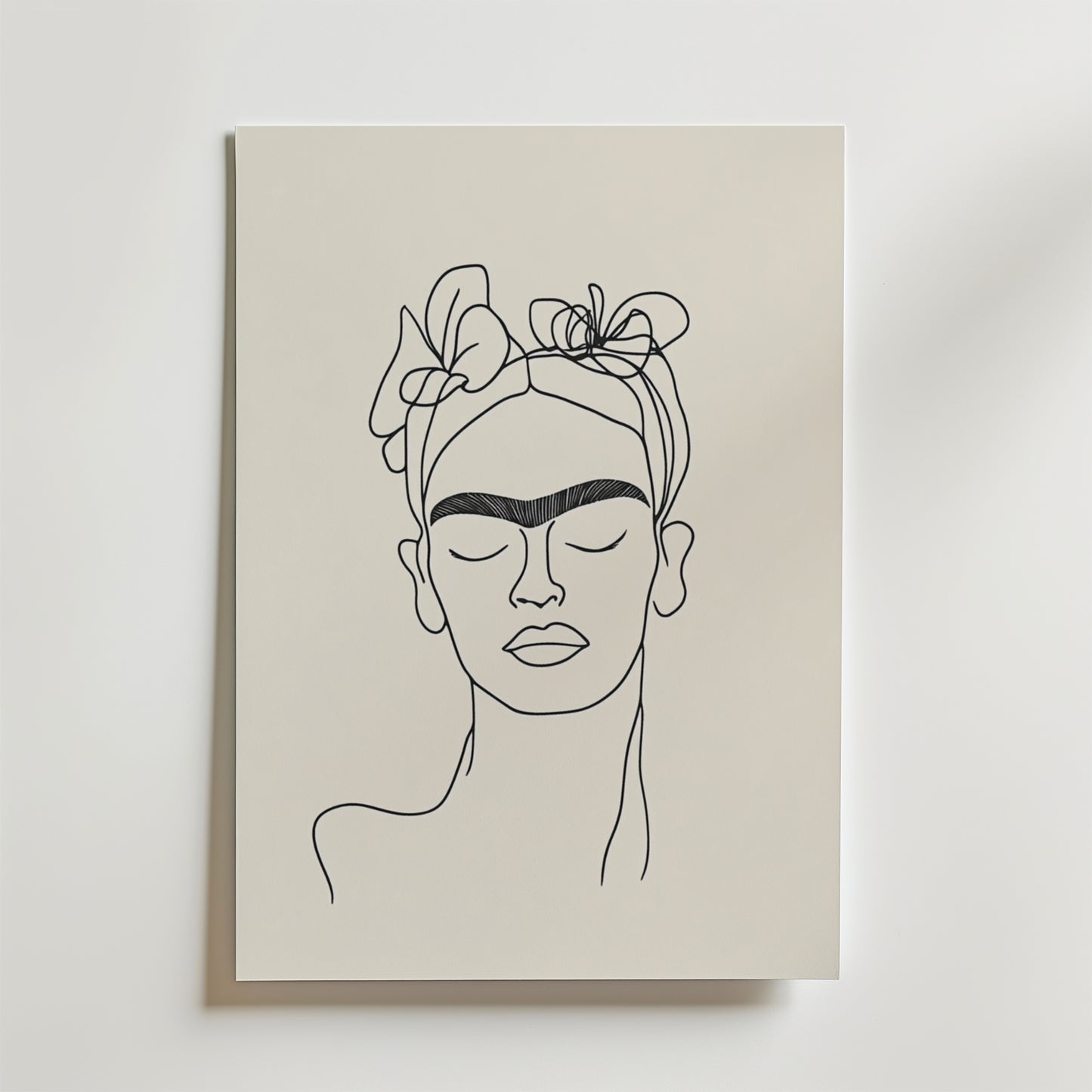 Frida Inspired Line Art No.2 Poster