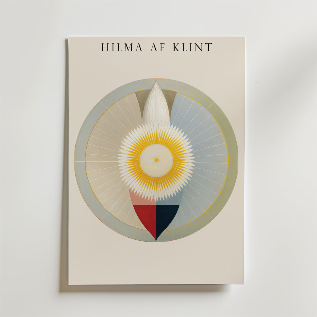 Hilma af Klint The Sun Within – stilfullt konsttryck från Bozetto, tryckt på matt finpapper