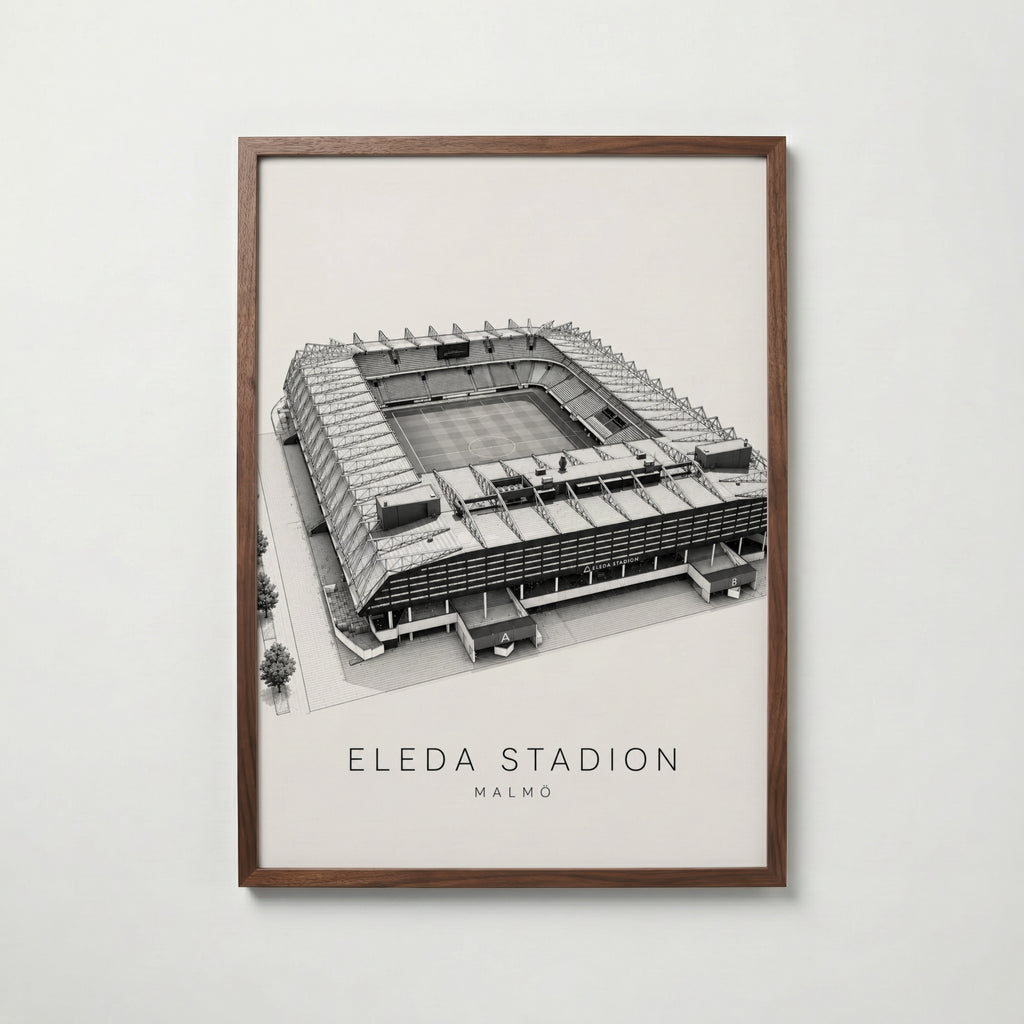 Eleda Stadion i valnötsram med mörkt trä – köp enkelt hos Bozetto i hög kvalitet