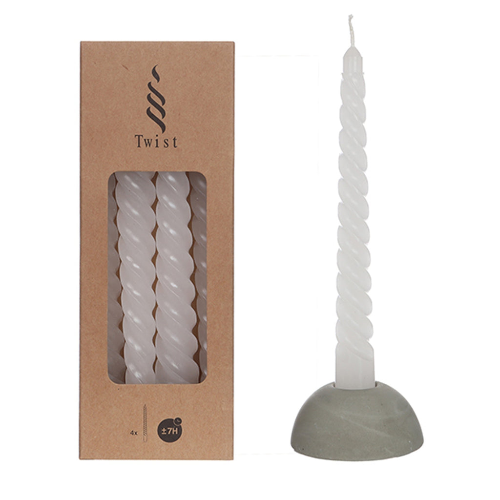 Twst Kronljus Ivory 20cm - Extra lång brinntid