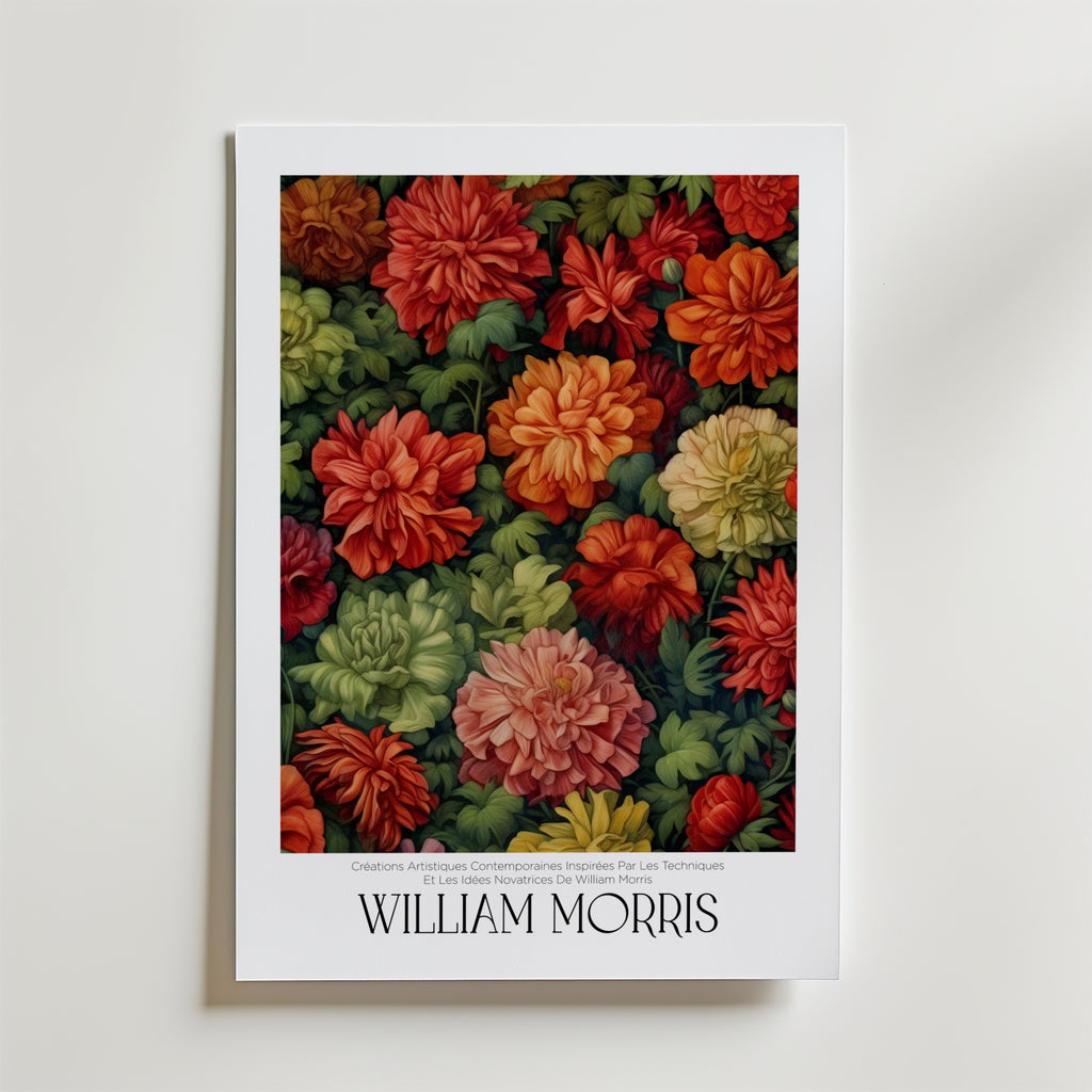 William Morris Autumn Garden – stilfullt konsttryck från Bozetto, tryckt på matt finpapper