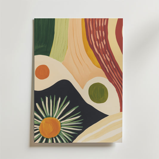 Abstract Botanic Swirl Poster