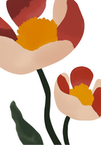Two Flowers – affisch med snyggt motiv, köp enkelt hos Bozetto i flera storlekar