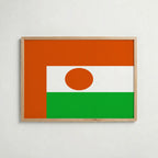 Niger National Flag Poster i ekram – inramad konsttryck för stilren inredning hos Bozetto