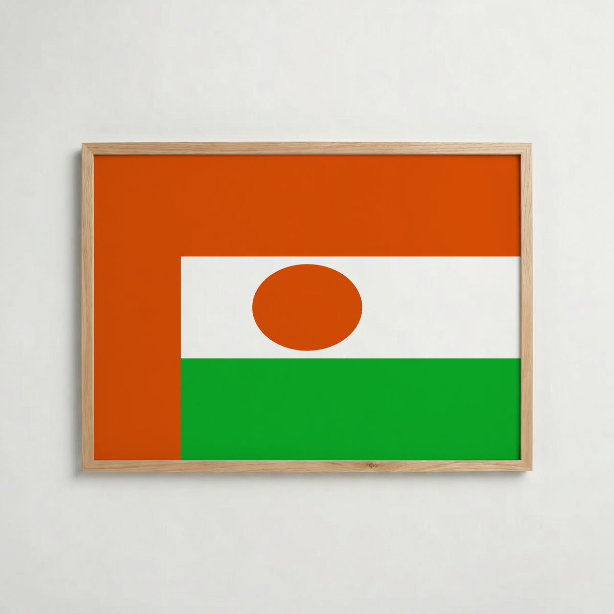 Niger National Flag Poster i ekram – inramad konsttryck för stilren inredning hos Bozetto