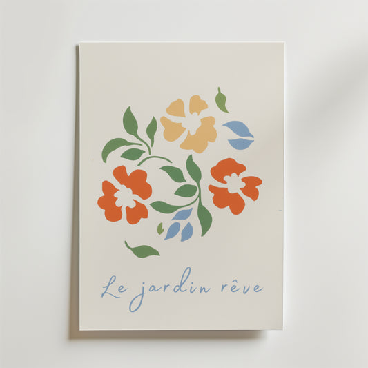 Le Jardin Reve Flower Poster