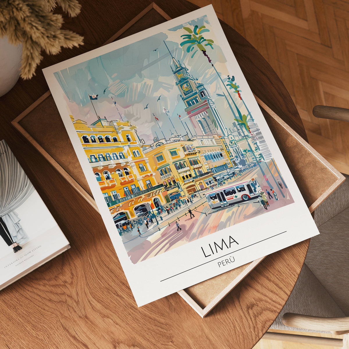 Lima Cityscape poster visad rakt fram – Bozetto affisch i hög tryckkvalitet i hög tryckkvalitet