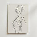 Abstract Curvy Female – stilfullt konsttryck från Bozetto, tryckt på matt finpapper