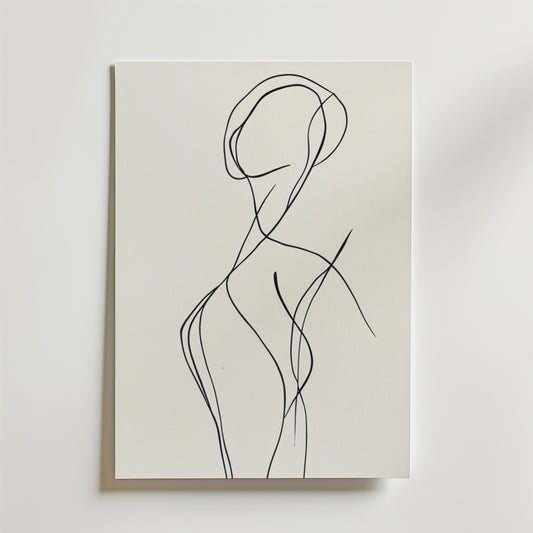 Abstract Curvy Female Poster