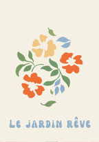 Floral wall art garden green poster visad rakt fram – Bozetto affisch i hög tryckkvalitet