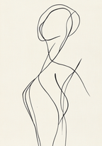 Abstract Curvy Female – affisch med snyggt motiv, köp enkelt hos Bozetto i flera storlekar